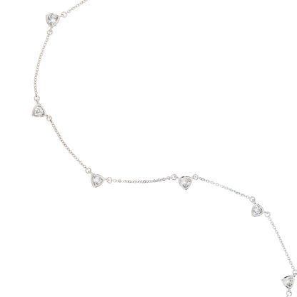 Silver CZ Drop Necklace