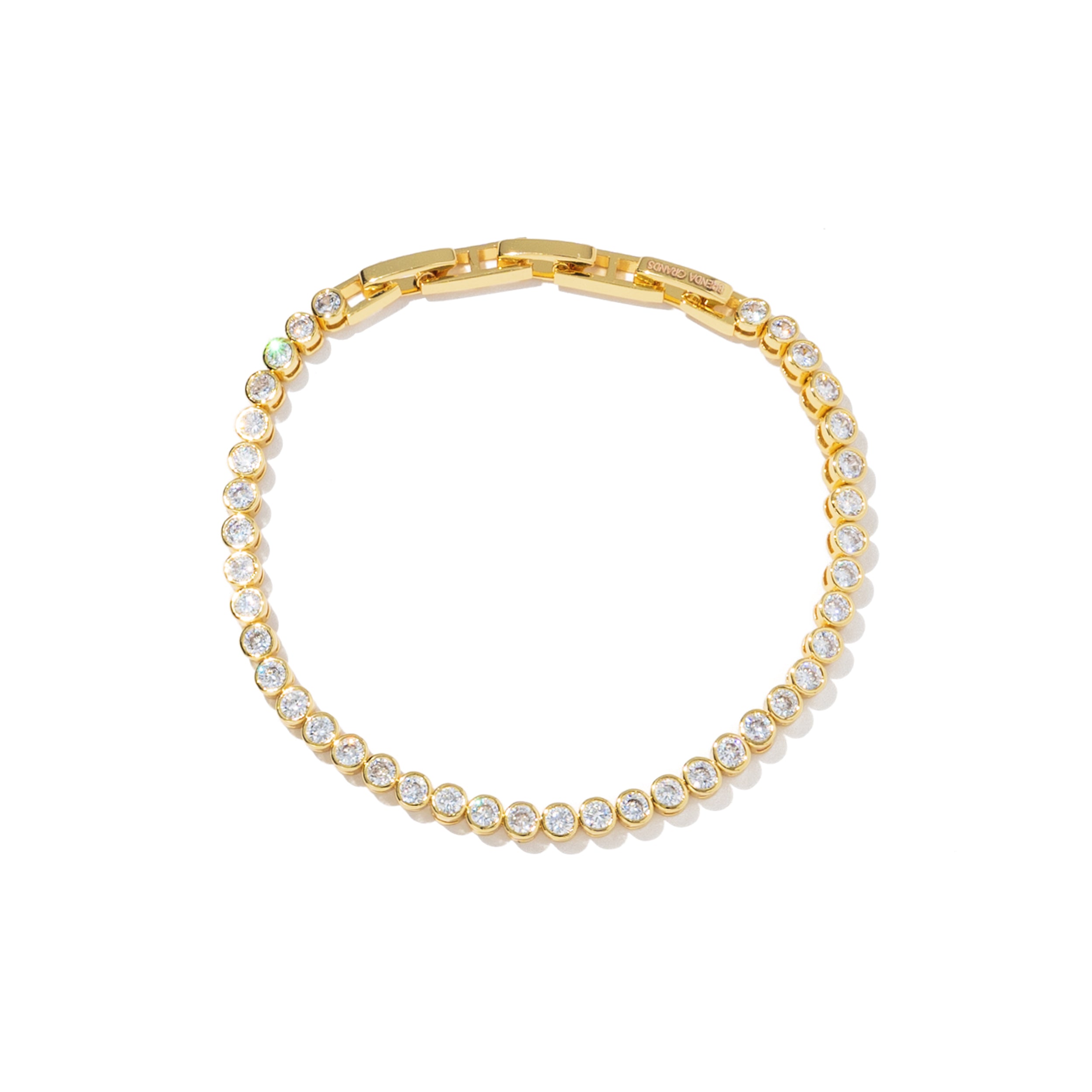 14K White Gold Bezel Lab Created Diamond Tennis Bracelet (2.00 CTW - F-G /  VS2-SI1)