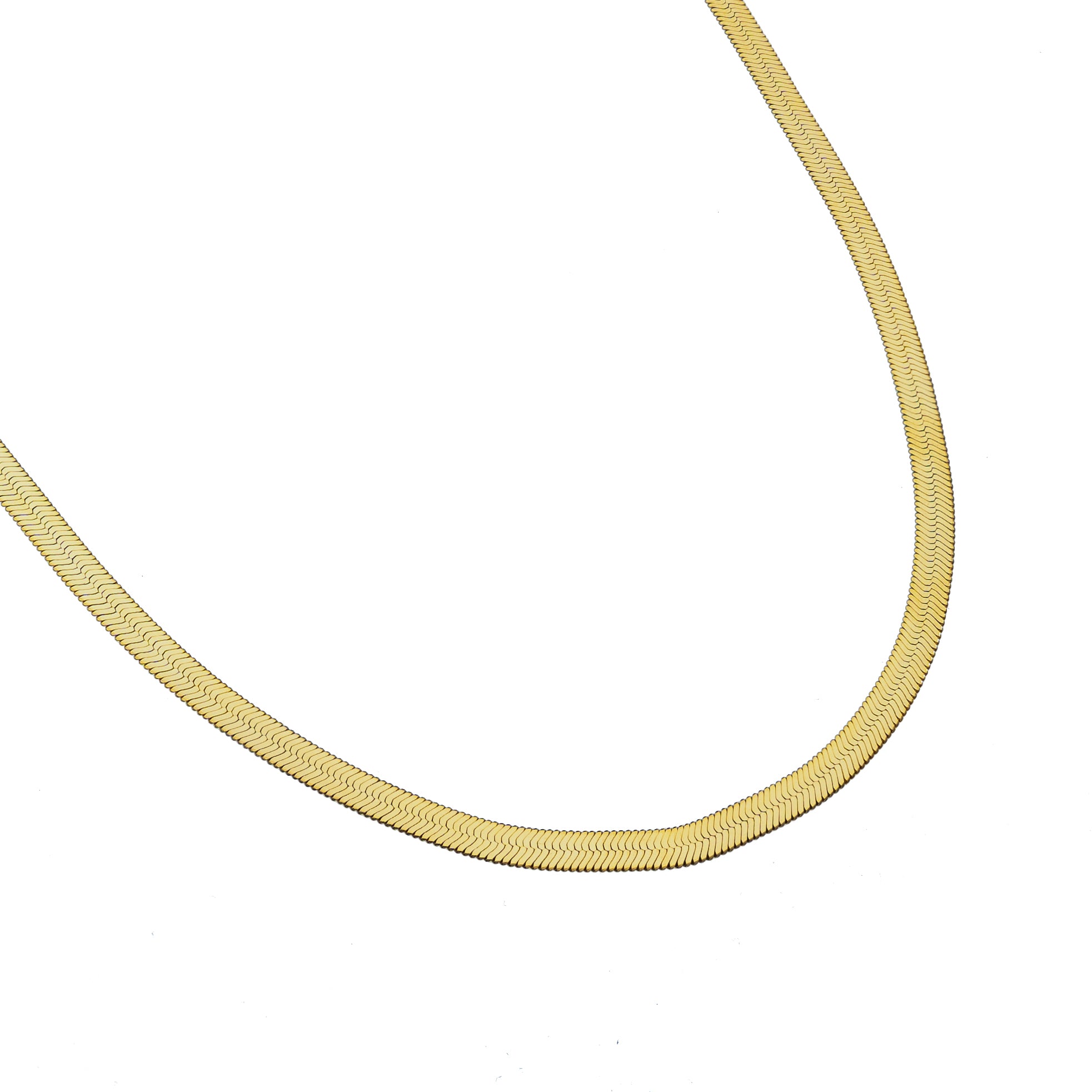 18K Gold Herringbone Necklace