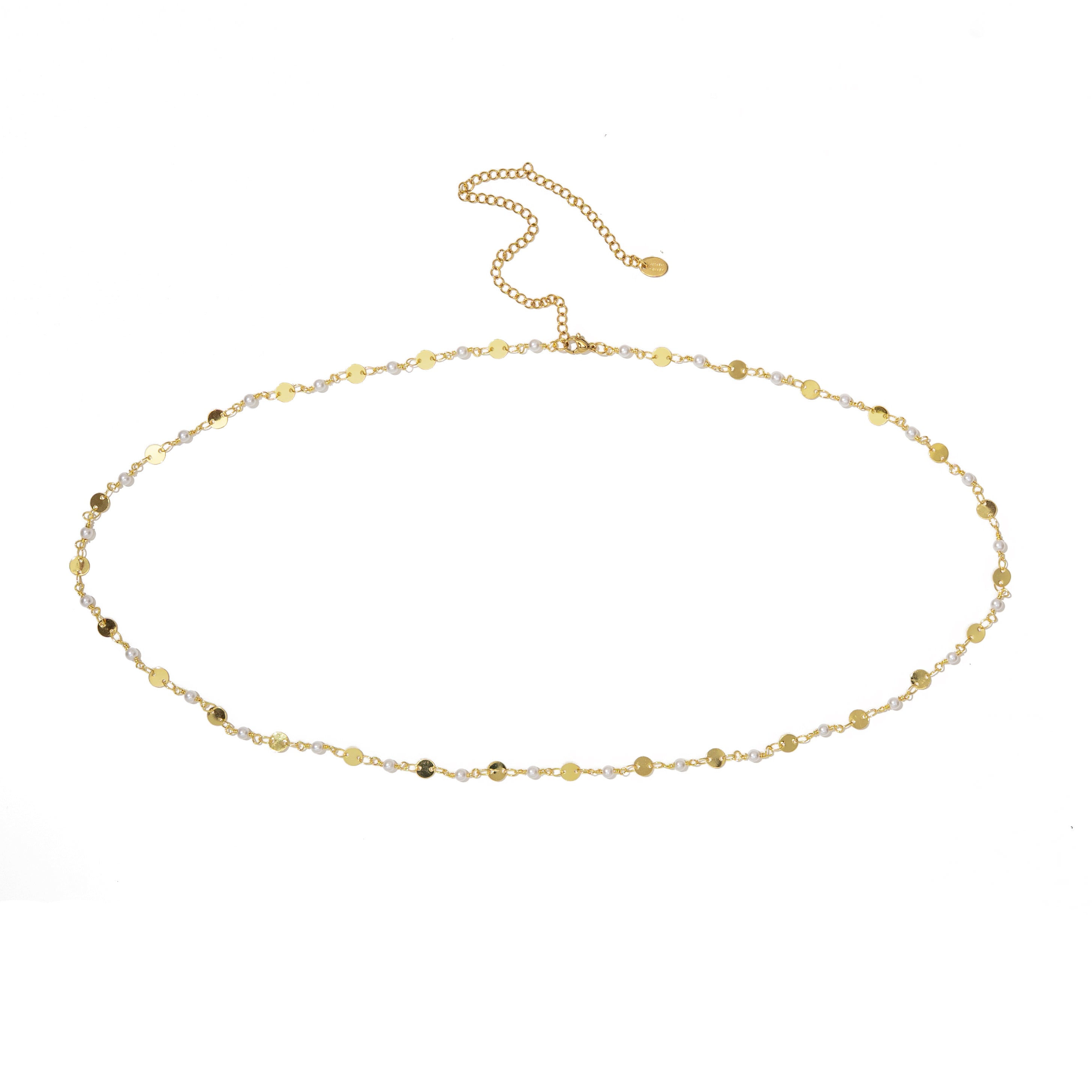 18K Gold Pearl Belly Chain