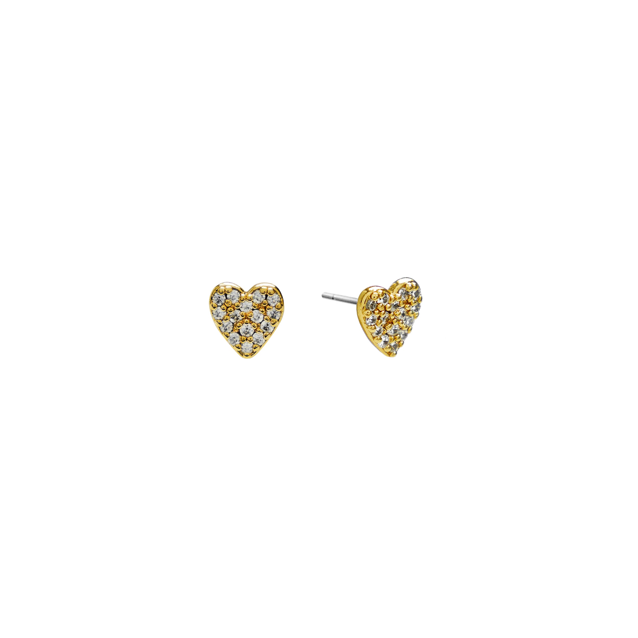 Mini Shiny Heart Studs