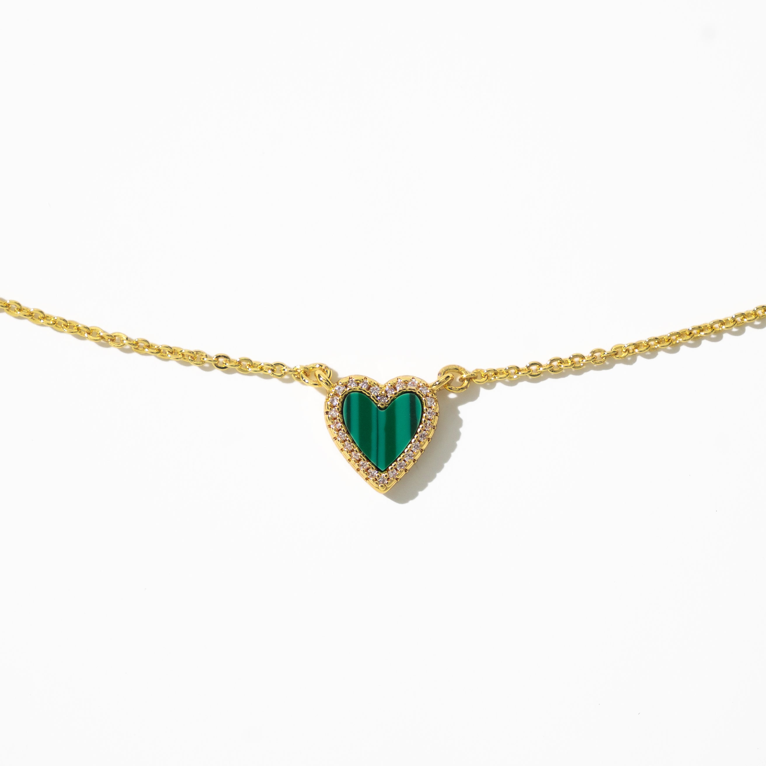 Pre Order - The Tiny Malachite Heart Necklace