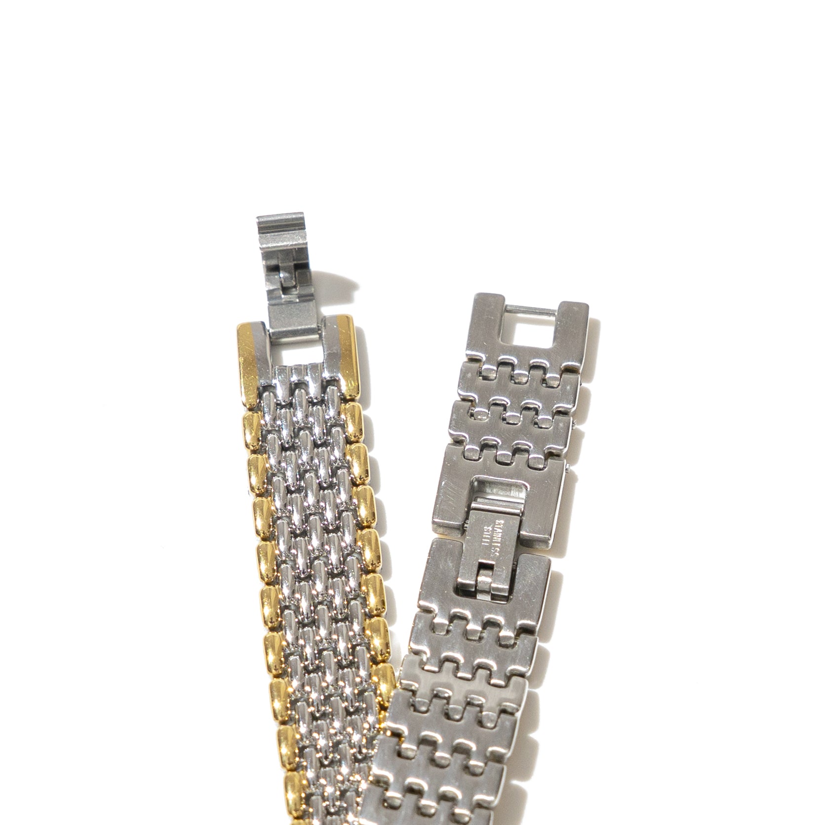 Waterproof Chunky Two-Tone Bracelet - Watch Style