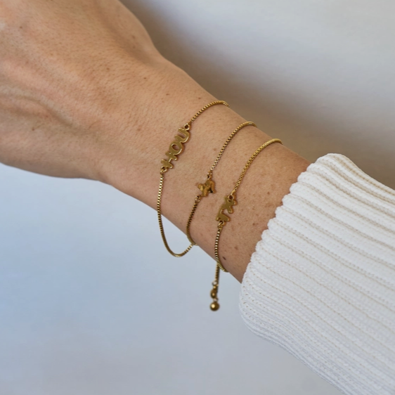 TX Initial Bracelet