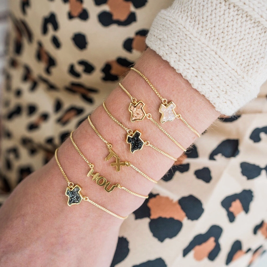 Texas Druzy Bracelet in Black
