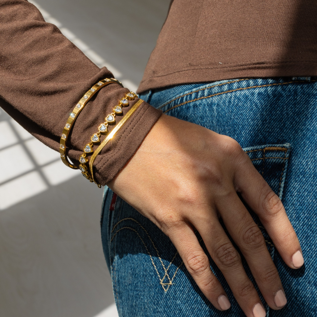 Heart Tennis Adjustable Bracelet