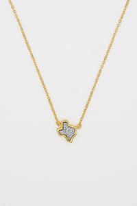 Texas Druzy Necklace in Silver