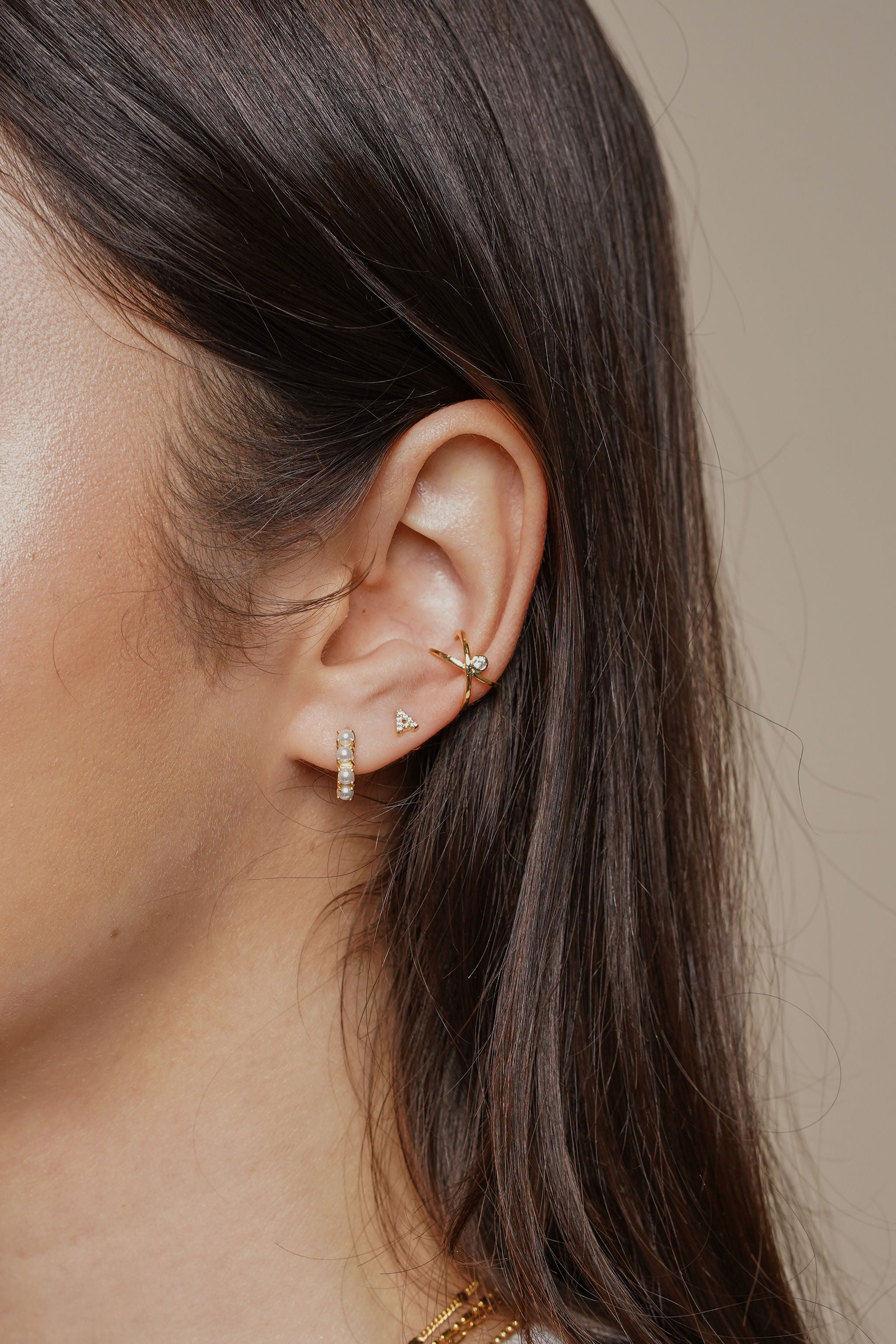 Sale Shiny Initial Studs - Small