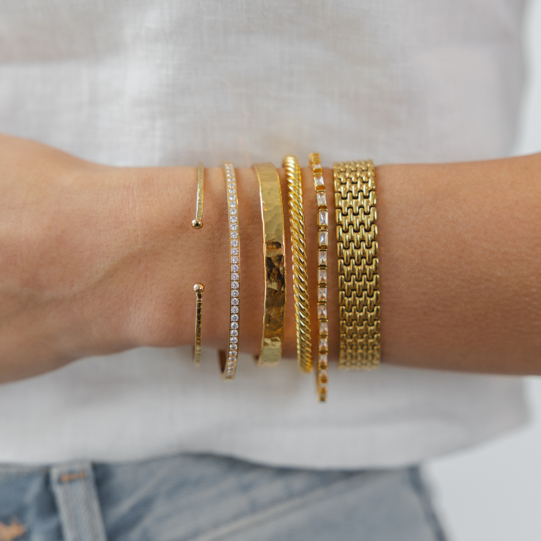18K Gold Baguette Tennis Bracelet