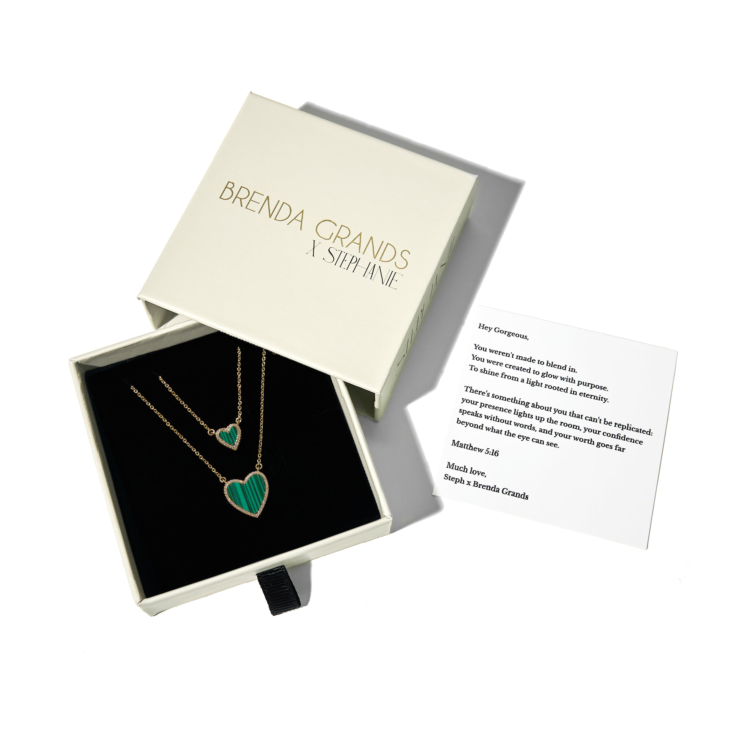 The Malachite Hearts - 2 items - Best Price
