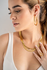 Matte Herringbone Necklace