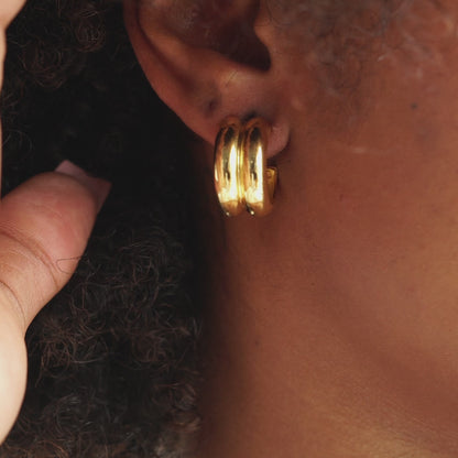 Twin Gold Hoops