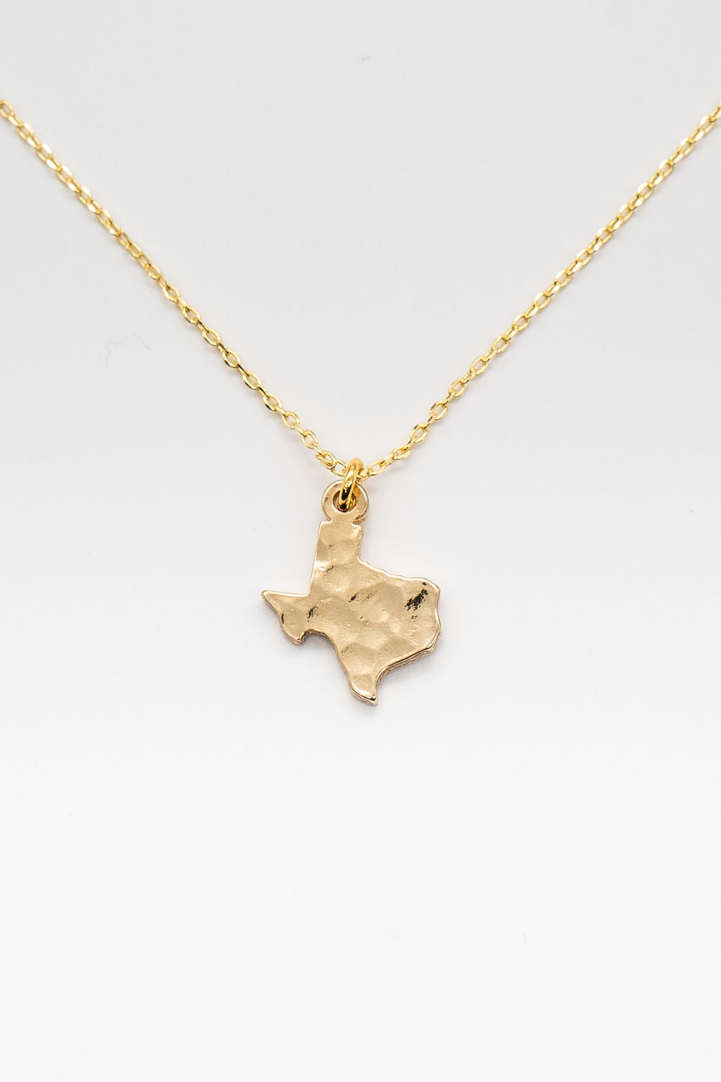 Texas Hammered Necklace Gold