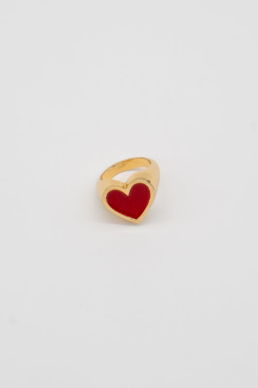 Big Red Heart Ring