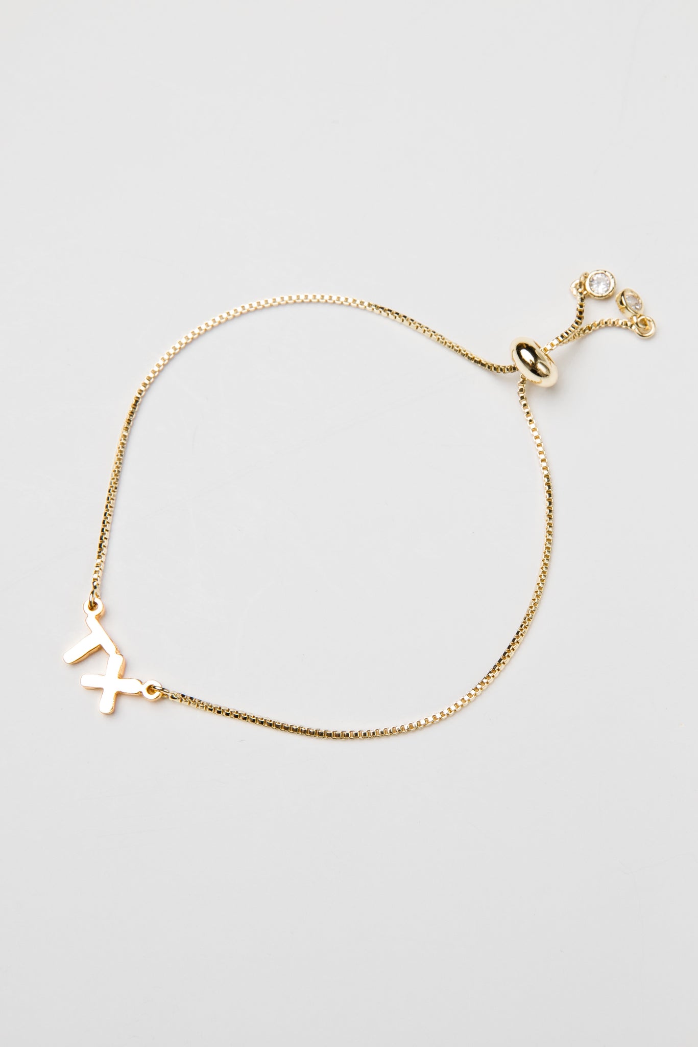 14K Gold Initial Bracelet